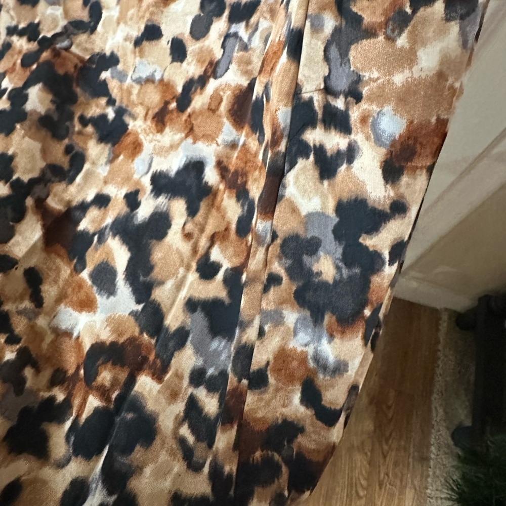 NWT!! Nicole Miller Black and Brown Floral Maxi Dress - Picture 11 of 12